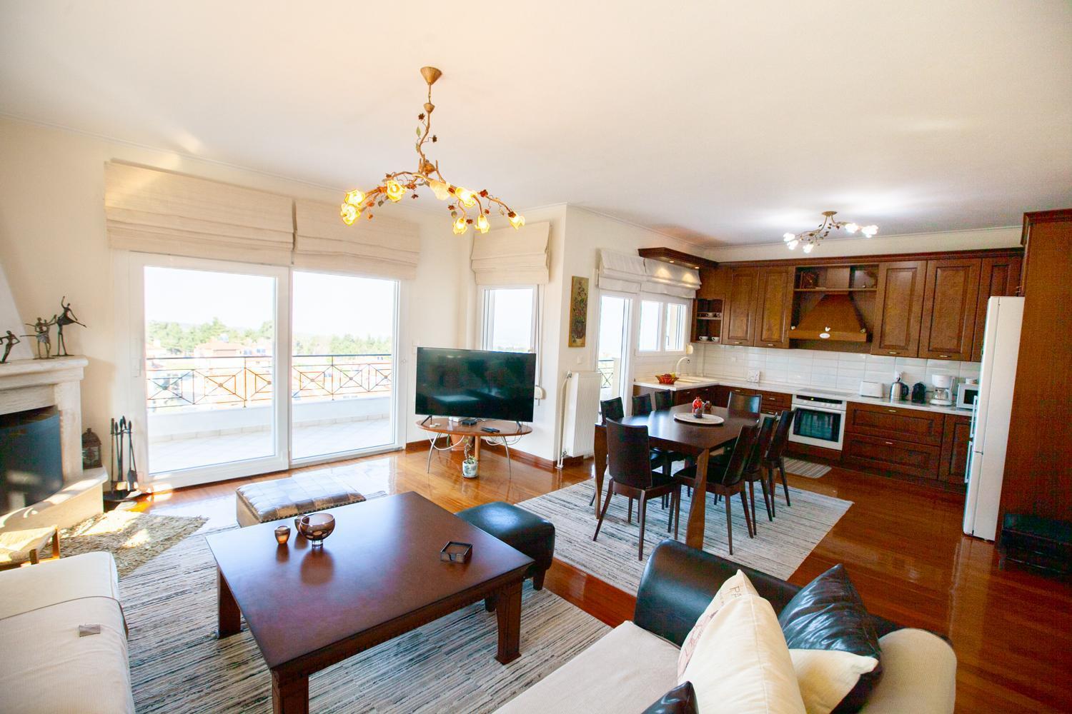 Rodon Apartment With Great View, Sauna And Jacuzzi Литокорон Екстериор снимка